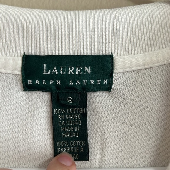 Bundle of Two Vintage Ralph Lauren White Blue Chest Crest Logo Short Sleeve Polo - Picture 8 of 13